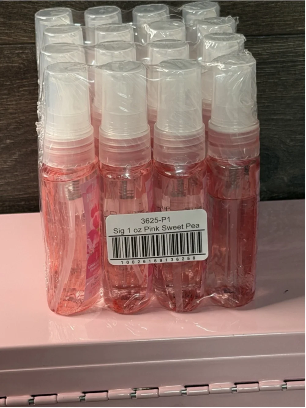 Body Fantasies Pink Sweet Pea Fantasy Body Mist 1 oz Lot of 16 NEW Sealed Case